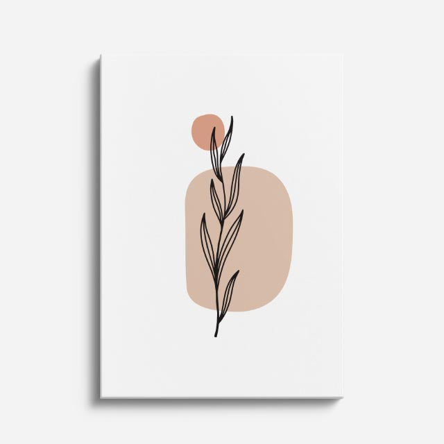 cuadro canvas floral y botánico espiga desnuda estilo contemporáneo