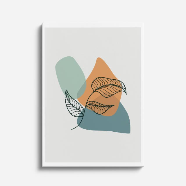 cuadro canvas floral y botánico duo organico estilo contemporáneo