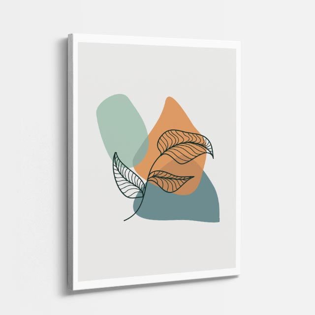 cuadro canvas floral y botánico duo organico estilo contemporáneo