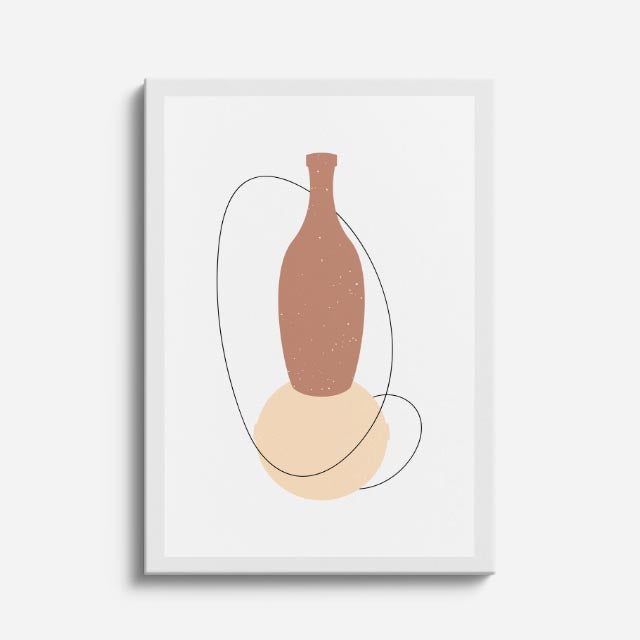 cuadro canvas floral y botánico vasija serena estilo contemporáneo