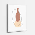cuadro canvas floral y botánico vasija serena estilo contemporáneo