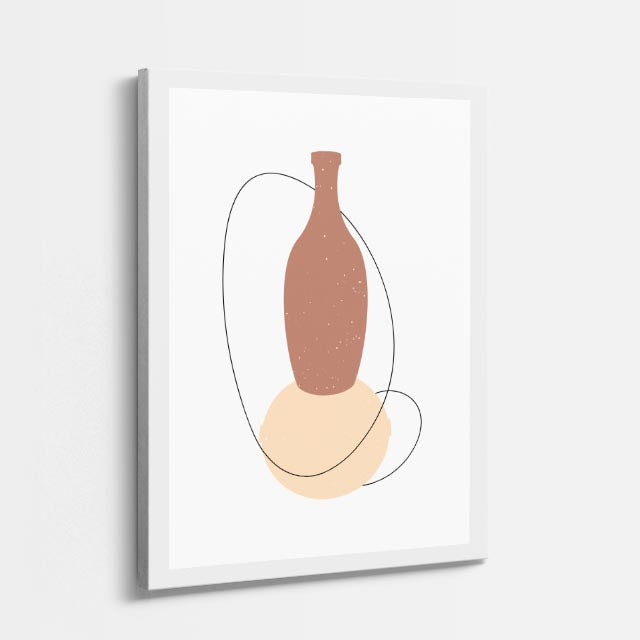 cuadro canvas floral y botánico vasija serena estilo contemporáneo