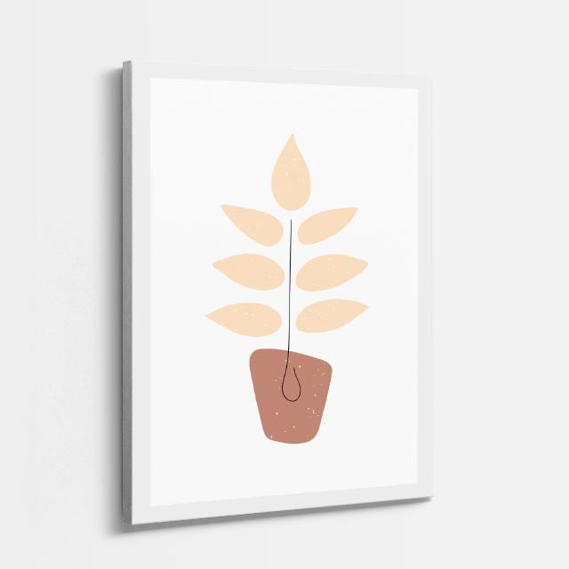 cuadro canvas floral y botánico planta nordica estilo contemporáneo