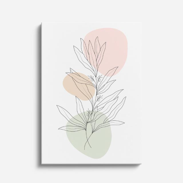 cuadro canvas floral y botánico botanica suave estilo contemporáneo