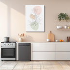 cuadro canvas floral y botánico botanica suave estilo contemporáneo