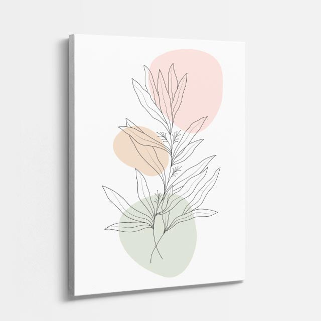 cuadro canvas floral y botánico botanica suave estilo contemporáneo