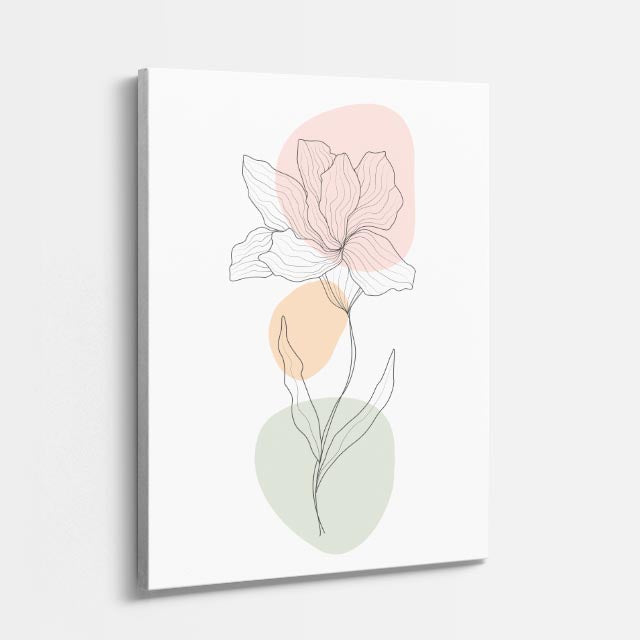 cuadro canvas floral y botánico peonia nube estilo contemporáneo