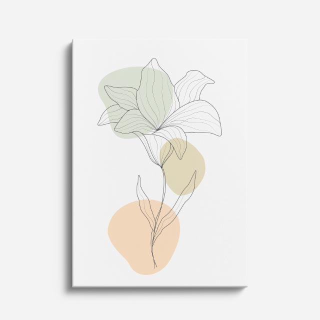 cuadro canvas floral y botánico magnolia clara estilo contemporáneo