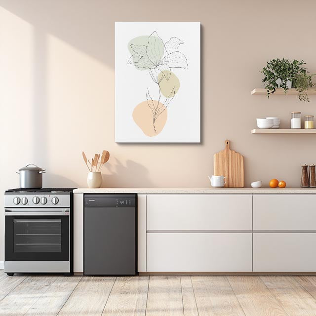 cuadro canvas floral y botánico magnolia clara estilo contemporáneo