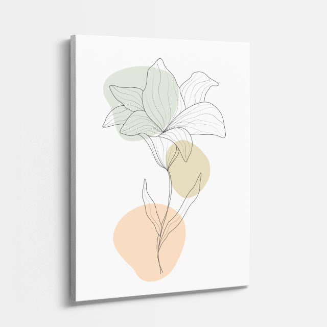 cuadro canvas floral y botánico magnolia clara estilo contemporáneo
