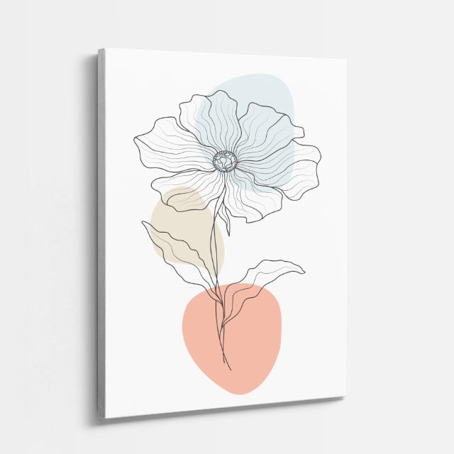 cuadro canvas floral y botánico amapola humo estilo contemporáneo