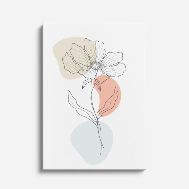 cuadro canvas floral y botánico flor balance estilo contemporáneo