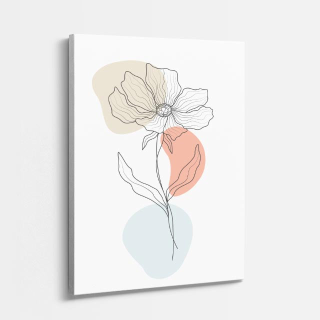 cuadro canvas floral y botánico flor balance estilo contemporáneo