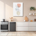 cuadro canvas floral y botánico tulipan pastel estilo contemporáneo