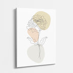 cuadro canvas floral y botanico peonia suave estilo contemporaneo