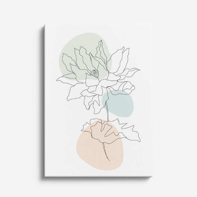 cuadro canvas floral y botanico lirio bruma estilo contemporaneo