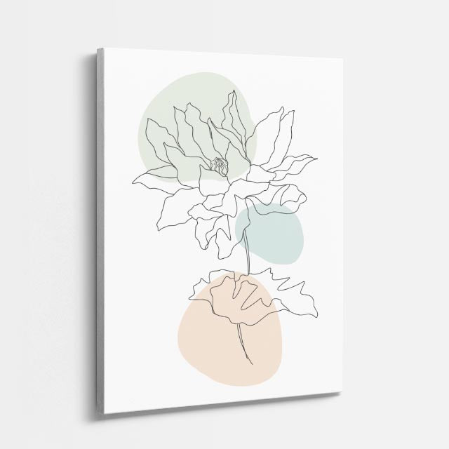 cuadro canvas floral y botanico lirio bruma estilo contemporaneo