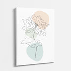 cuadro canvas floral y botanico lirio pastel estilo contemporaneo