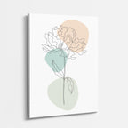 cuadro canvas floral y botanico peonia palida estilo contemporaneo