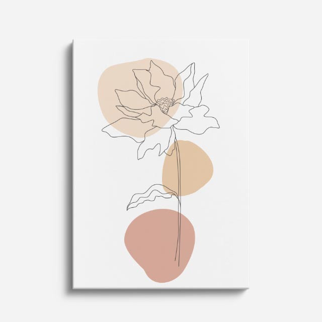 cuadro canvas floral y botanico magnolia terracota estilo contemporaneo