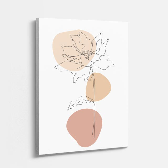 cuadro canvas floral y botanico magnolia terracota estilo contemporaneo