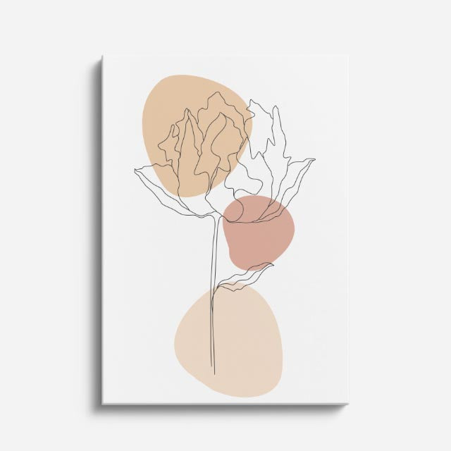 cuadro canvas floral y botanico magnolia calida estilo contemporaneo