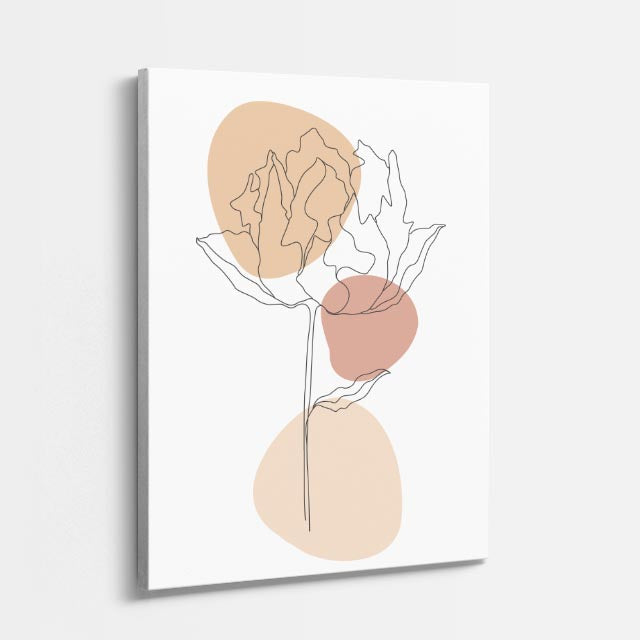 cuadro canvas floral y botanico magnolia calida estilo contemporaneo