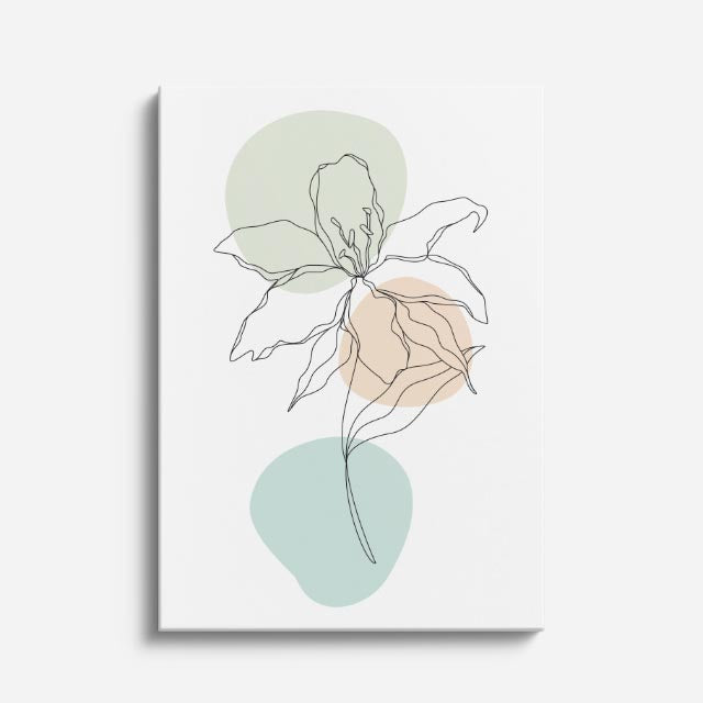 cuadro canvas floral y botanico flor de salvia estilo contemporaneo