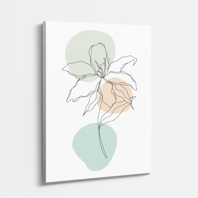 cuadro canvas floral y botanico flor de salvia estilo contemporaneo