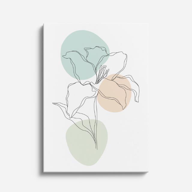 cuadro canvas floral y botanico lirio horizonte estilo contemporaneo
