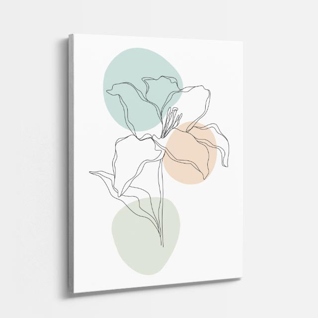 cuadro canvas floral y botanico lirio horizonte estilo contemporaneo
