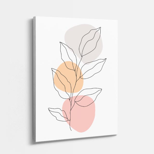 cuadro canvas floral y botanico rama duna estilo contemporaneo