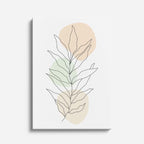 cuadro canvas floral y botanico follaje arena estilo contemporaneo