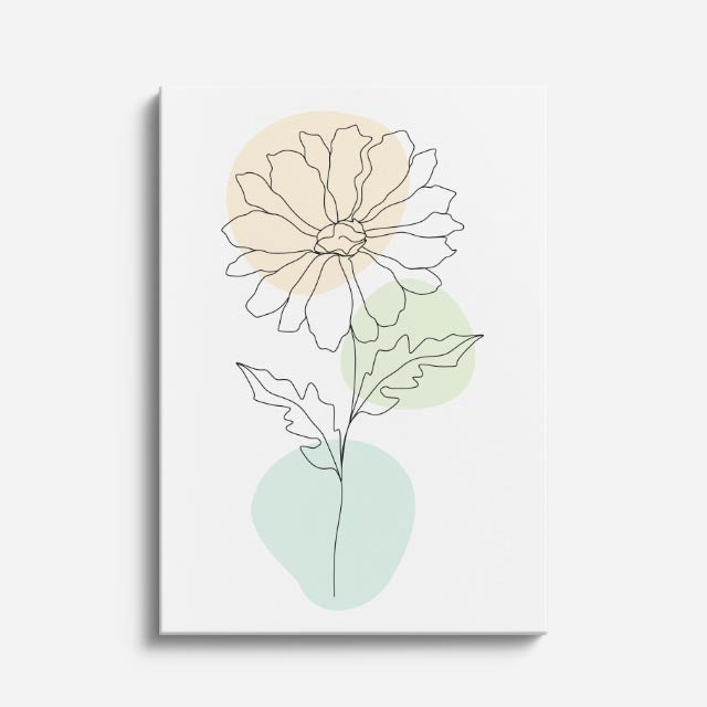 cuadro canvas floral y botanico flor serena estilo contemporaneo
