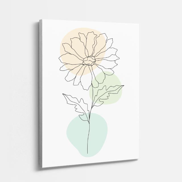 cuadro canvas floral y botanico flor serena estilo contemporaneo
