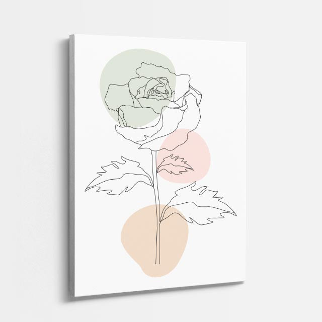 cuadro canvas floral y botanico rosa de salvia estilo contemporaneo