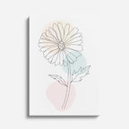 cuadro canvas floral y botanico margarita nube estilo contemporaneo