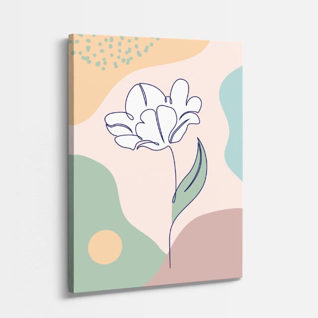 cuadro canvas floral y botanico flor del sol estilo contemporaneo