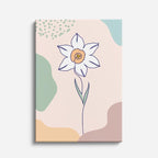 cuadro canvas floral y botanico narciso pastel estilo contemporaneo