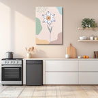 cuadro canvas floral y botanico narciso pastel estilo contemporaneo