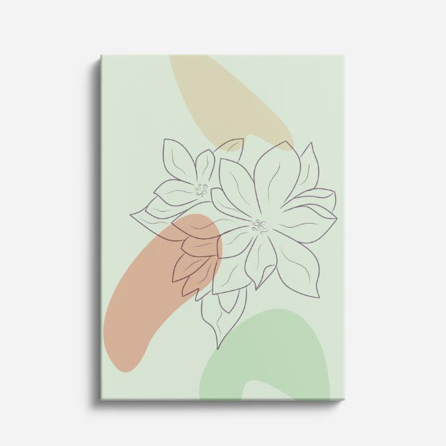 cuadro canvas floral y botanico lirio salvia estilo contemporaneo