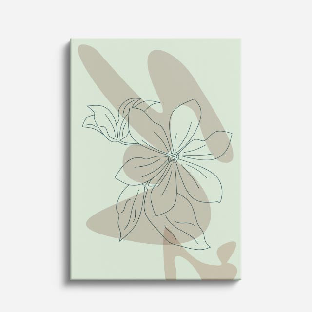 cuadro canvas floral y botanico lirio silvestre estilo contemporaneo