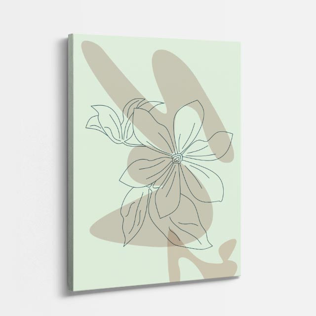 cuadro canvas floral y botanico lirio silvestre estilo contemporaneo