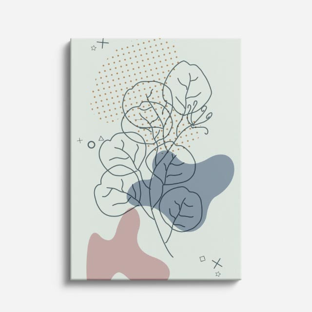 cuadro canvas floral y botanico jardin indigo estilo contemporaneo