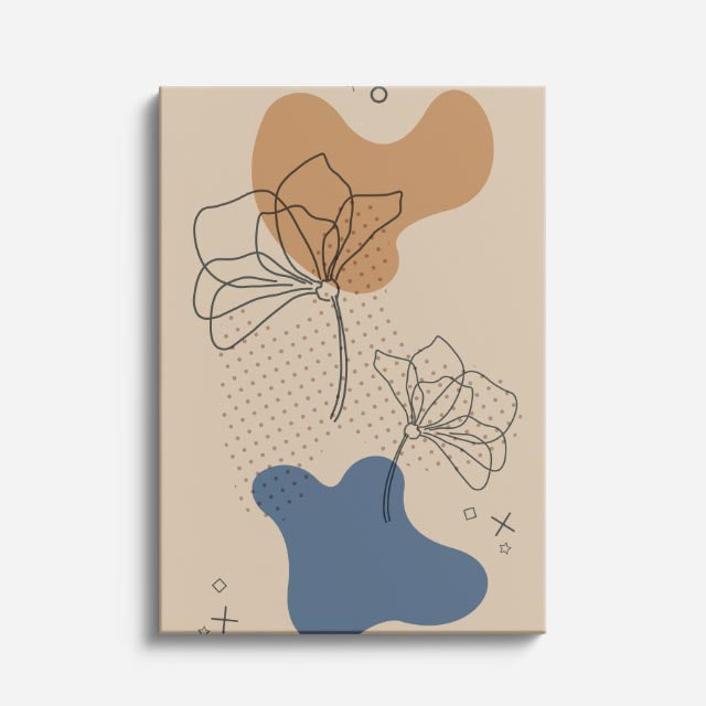 cuadro canvas floral y botanico lirios tierra estilo contemporaneo
