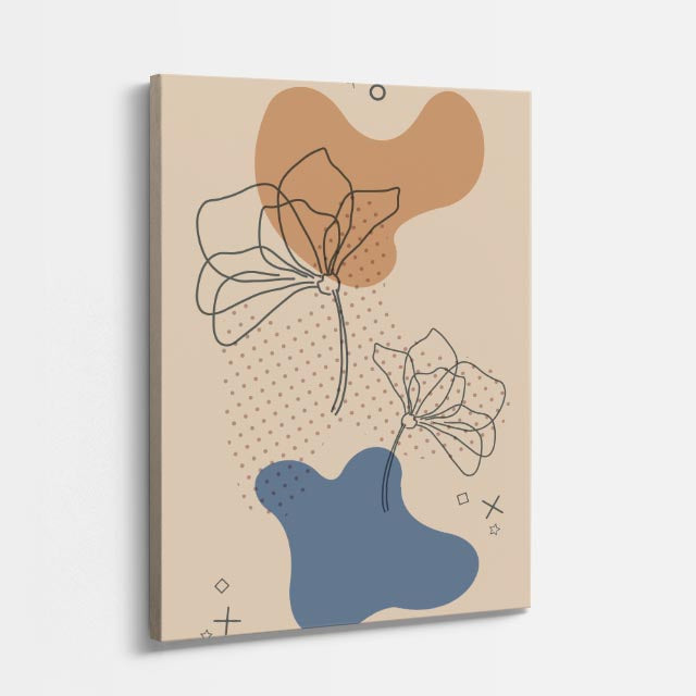 cuadro canvas floral y botanico lirios tierra estilo contemporaneo