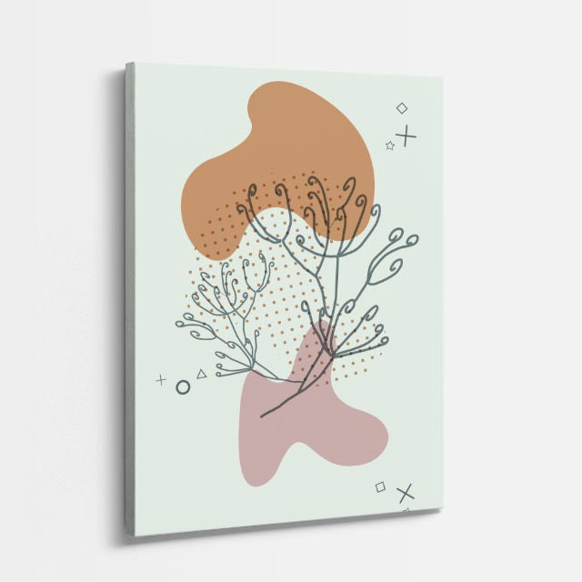 cuadro canvas floral y botanico ramo etereo estilo contemporaneo