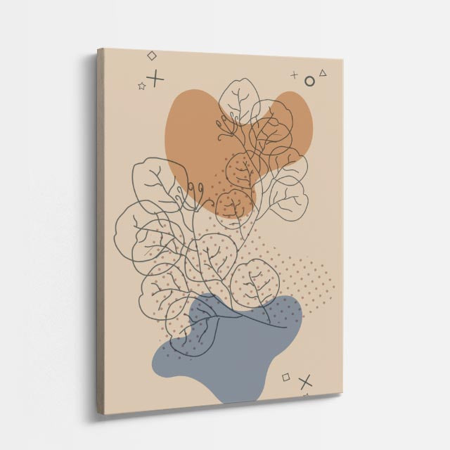 cuadro canvas floral y botanico botanica de otono estilo contemporaneo