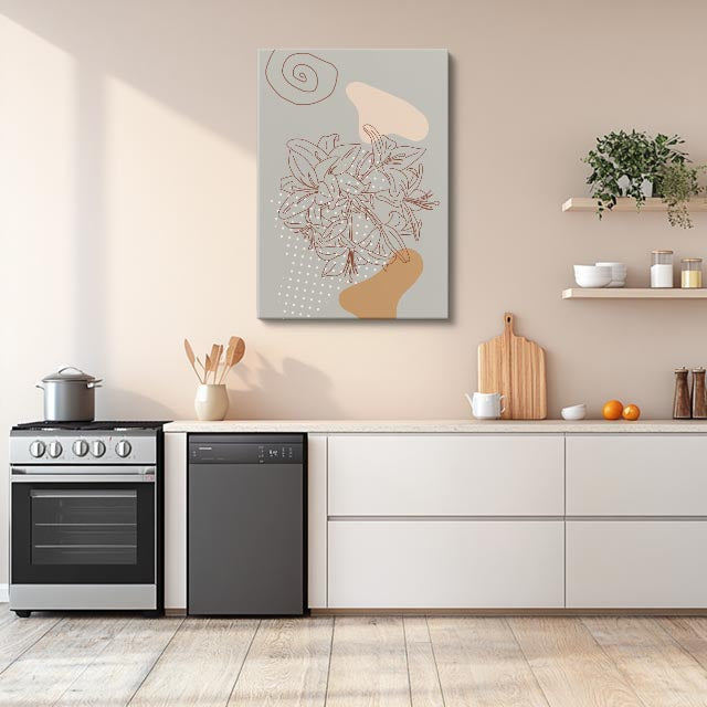 cuadro canvas floral y botanico bouquet desierto estilo contemporaneo