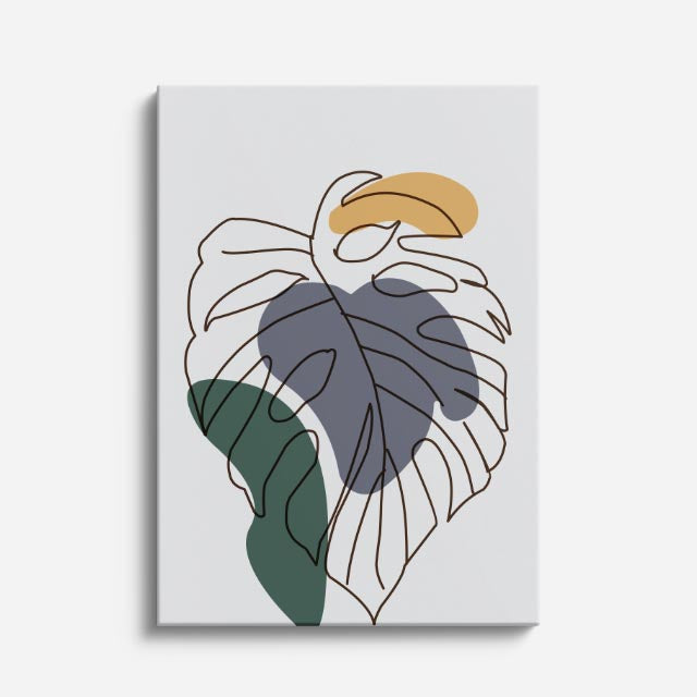 cuadro canvas floral y botanico monstera umbral estilo contemporaneo
